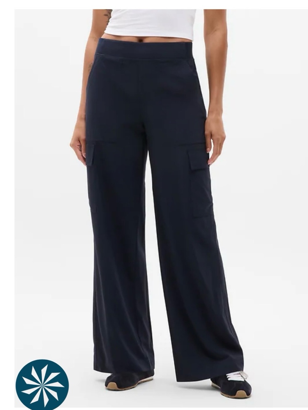 Athleta Navy Brooklyn Heights High Rise Cargo Pant